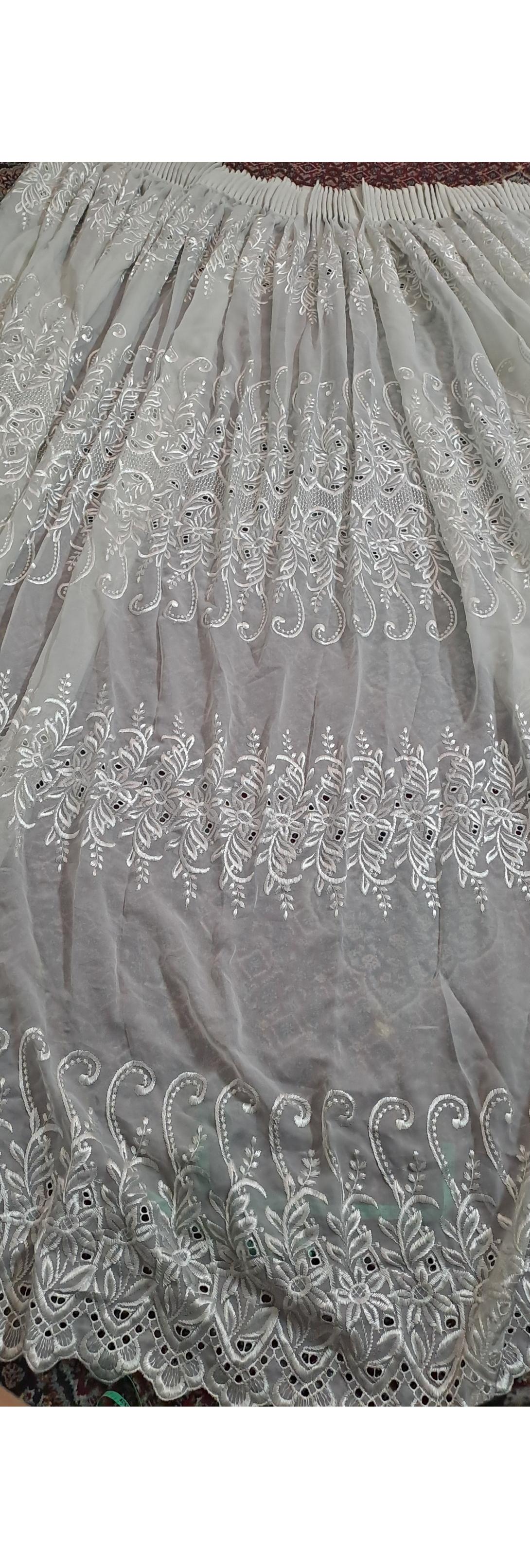 پرده توری سفید کد2