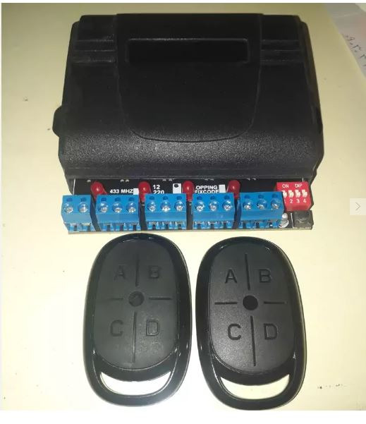 گیرنده 4 کانال با دو عدد ریموت (نازک و لاغر433)