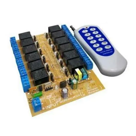 ریموت و گیرنده 12 کانال 220 ولت 315 مگاهرتز