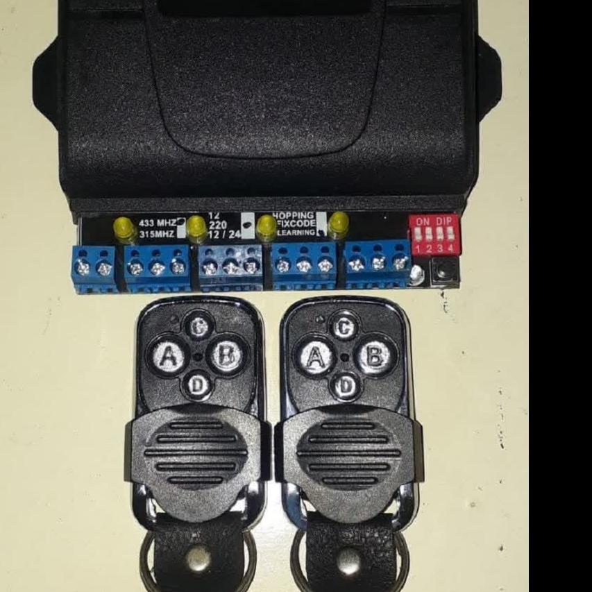 گیرنده 4 کانال با دو عدد ریموت 12 ولت 315 مگاهرتز