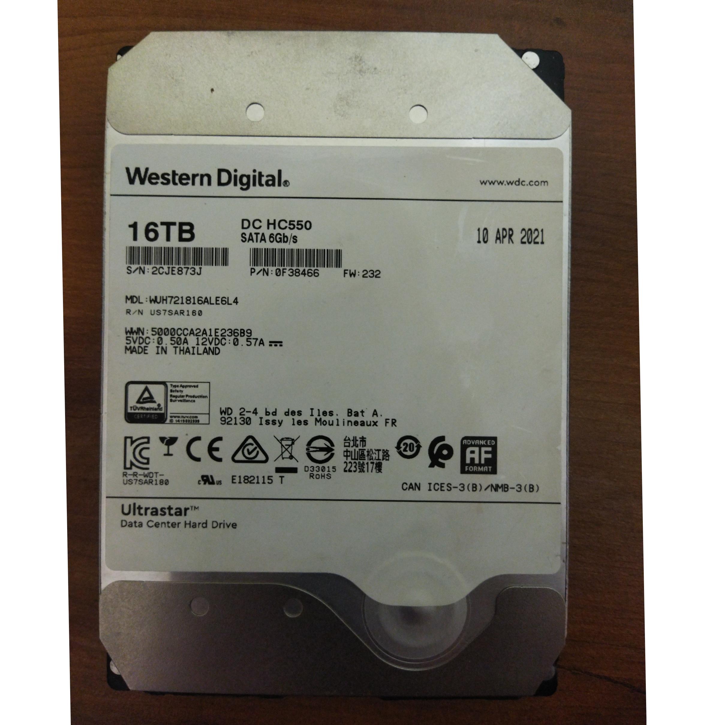 هارد وسترن 16 ترابایت