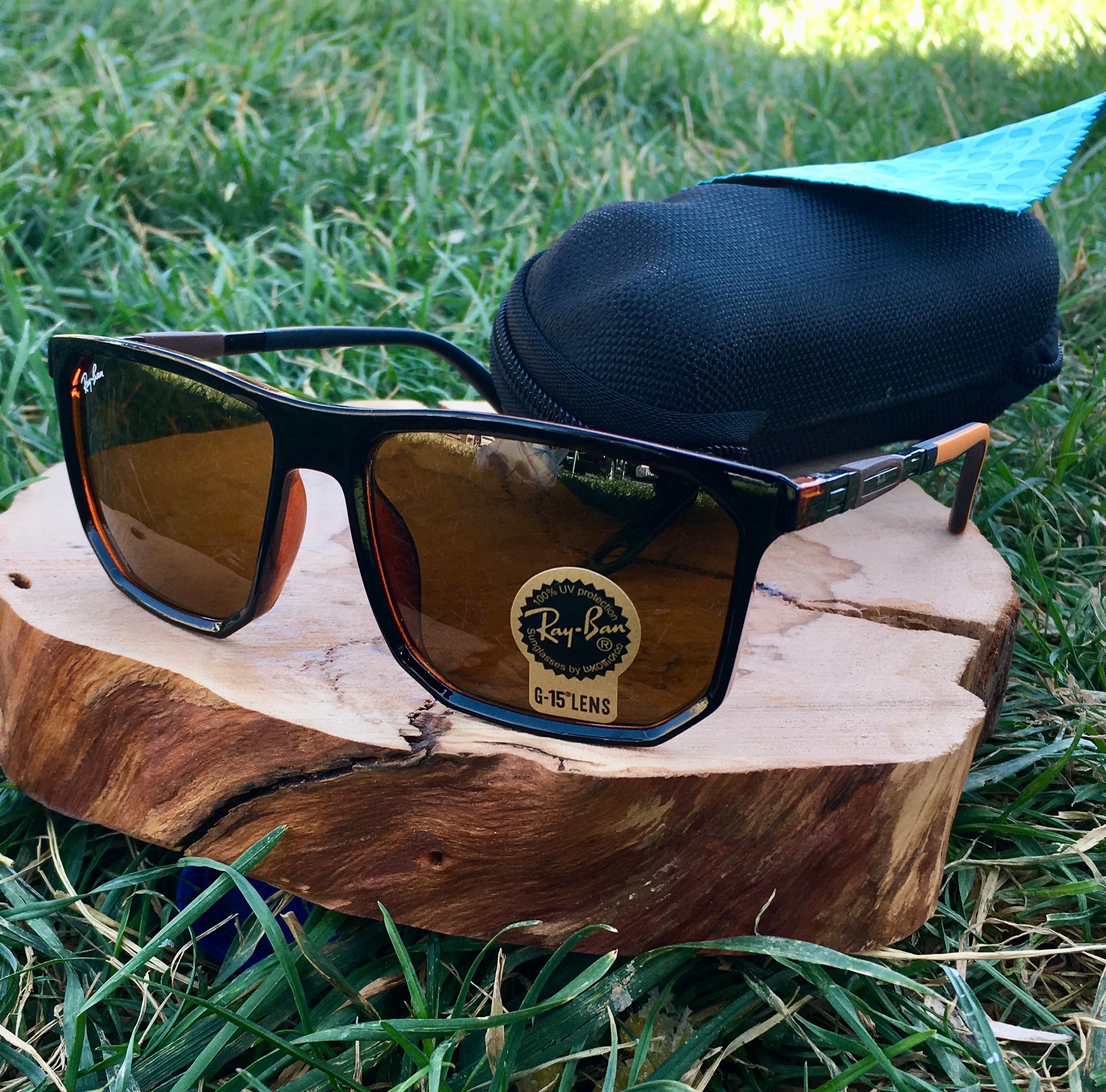 عینک شیشه سنگ مردانه برند RayBan