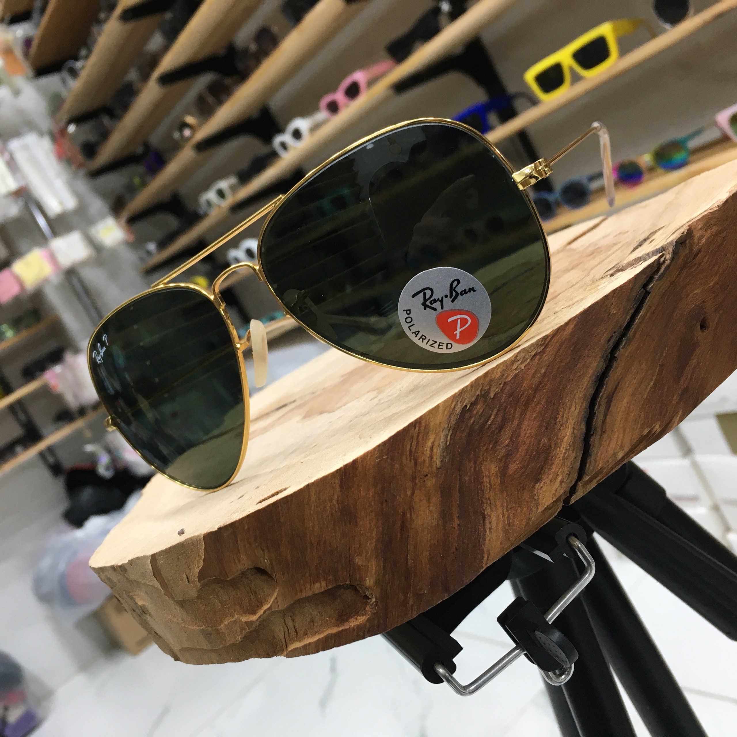 عینک خلبانی Ray Ban شیشه سنگ همراه با پک کامل