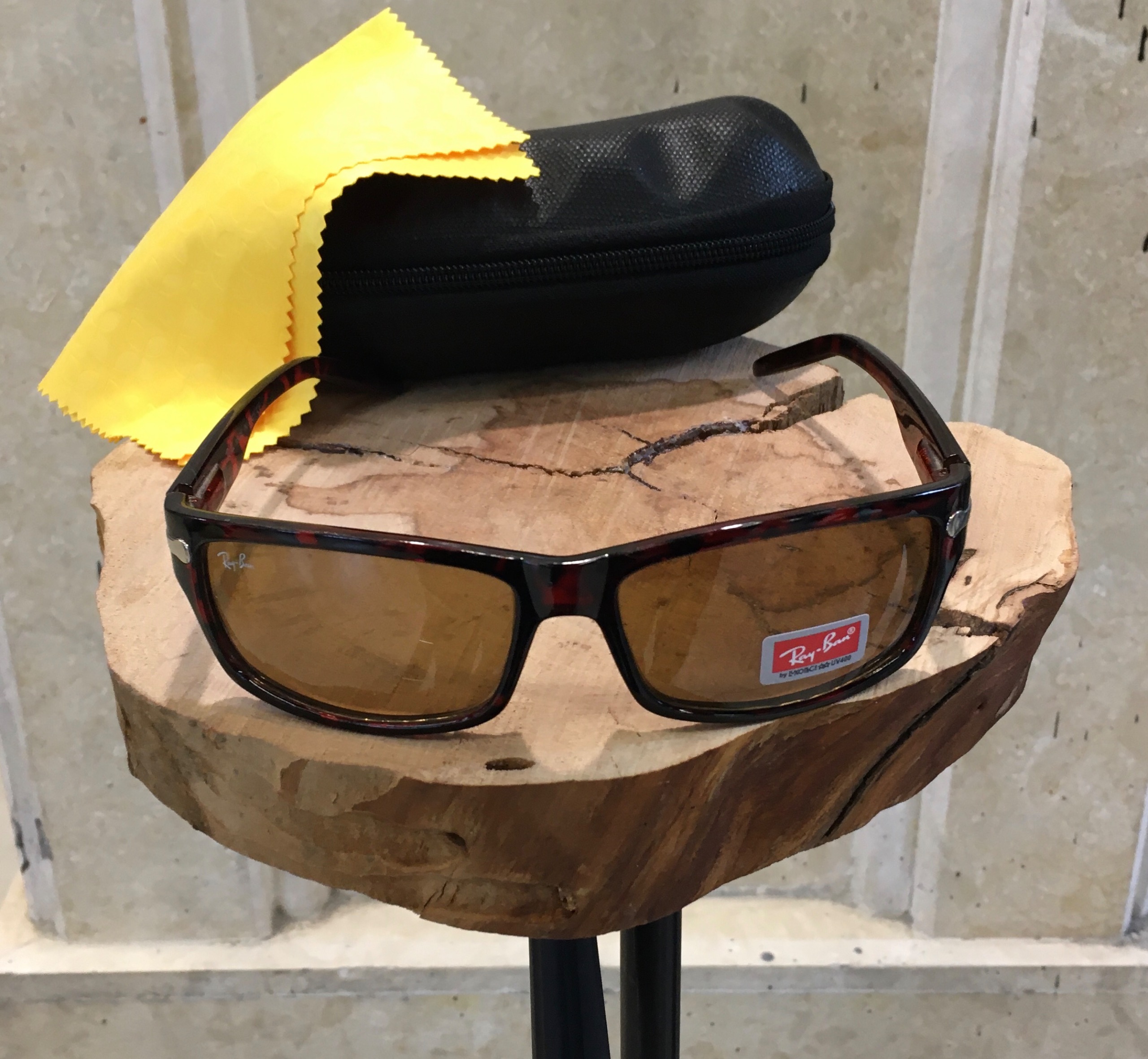 عینک آفتابی زنانه پلنگی Rayban دسته فنر