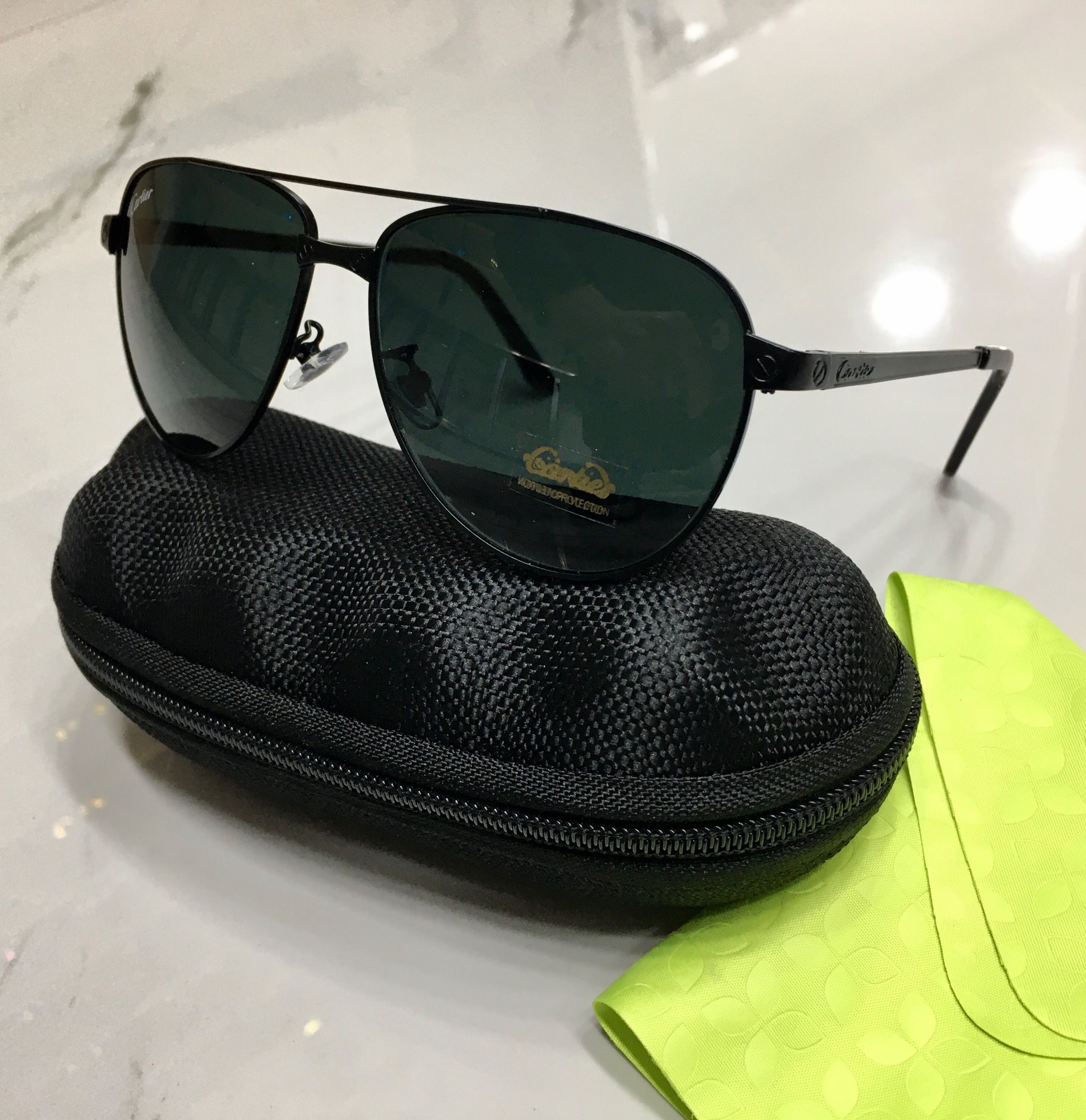 خلبانی شیشه کریستالی برند Cartier