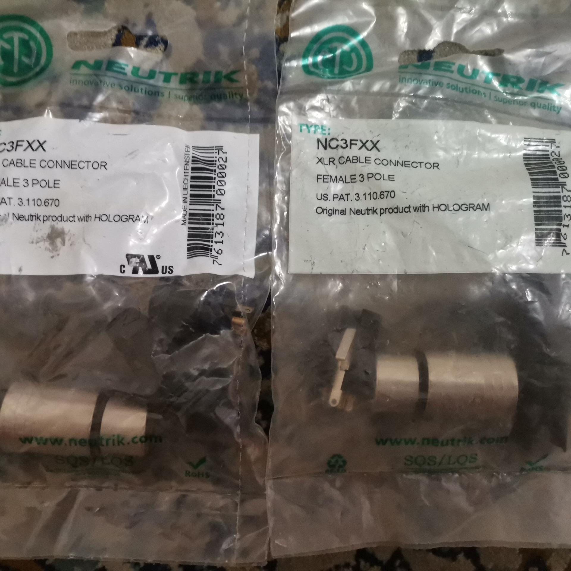 یک جفت فیش xlr نوتریک اورجینال