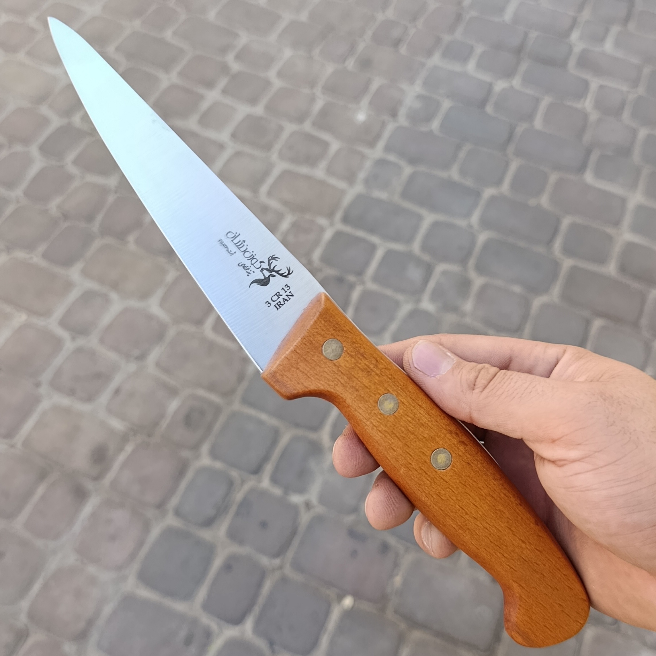 چاقو بیخسی قصابی ضدزنگ اصل گوزن نشان