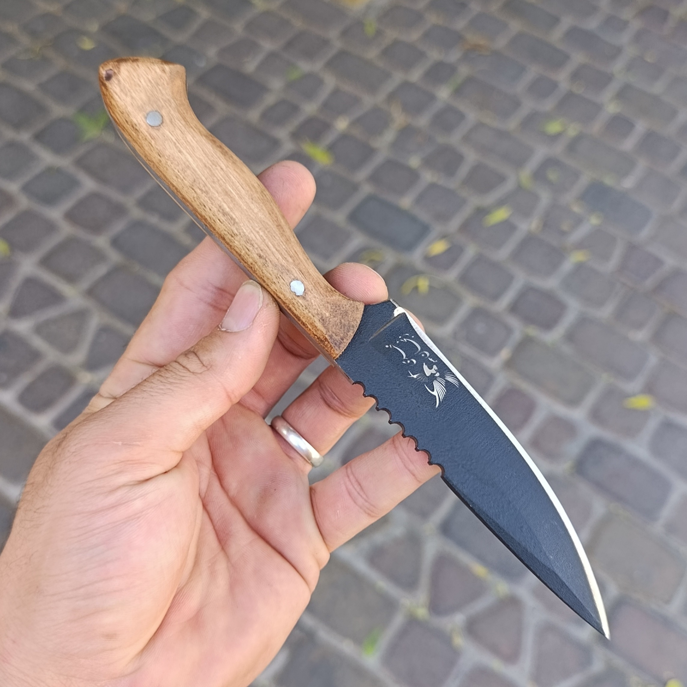 چاقو شاه کش ضدزنگ اصل زنجان با غلاف