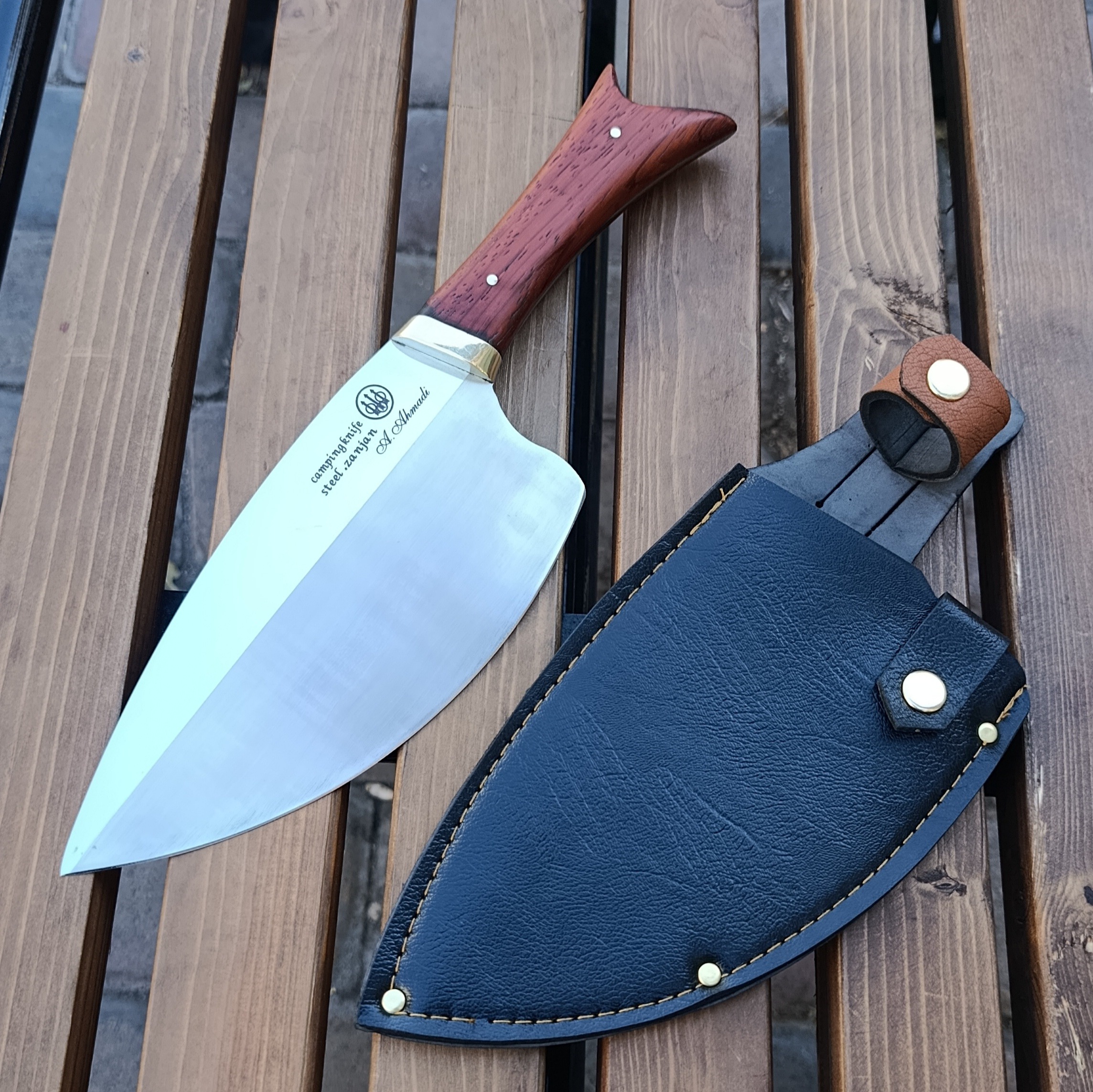 چاقو شف حرفه ای ماهی کپوری اصل زنجان با غلاف