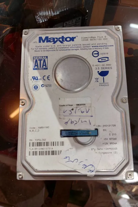 هارد کامپیوتر 120 گیگ  maxtor