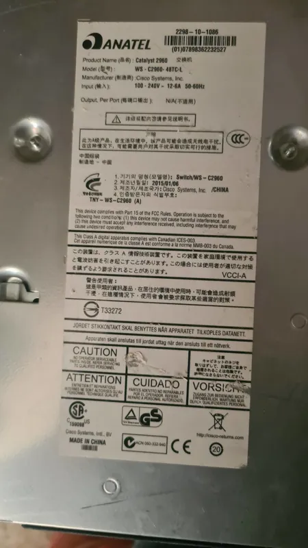 سیسکو 2960 سوئیچ شبکه