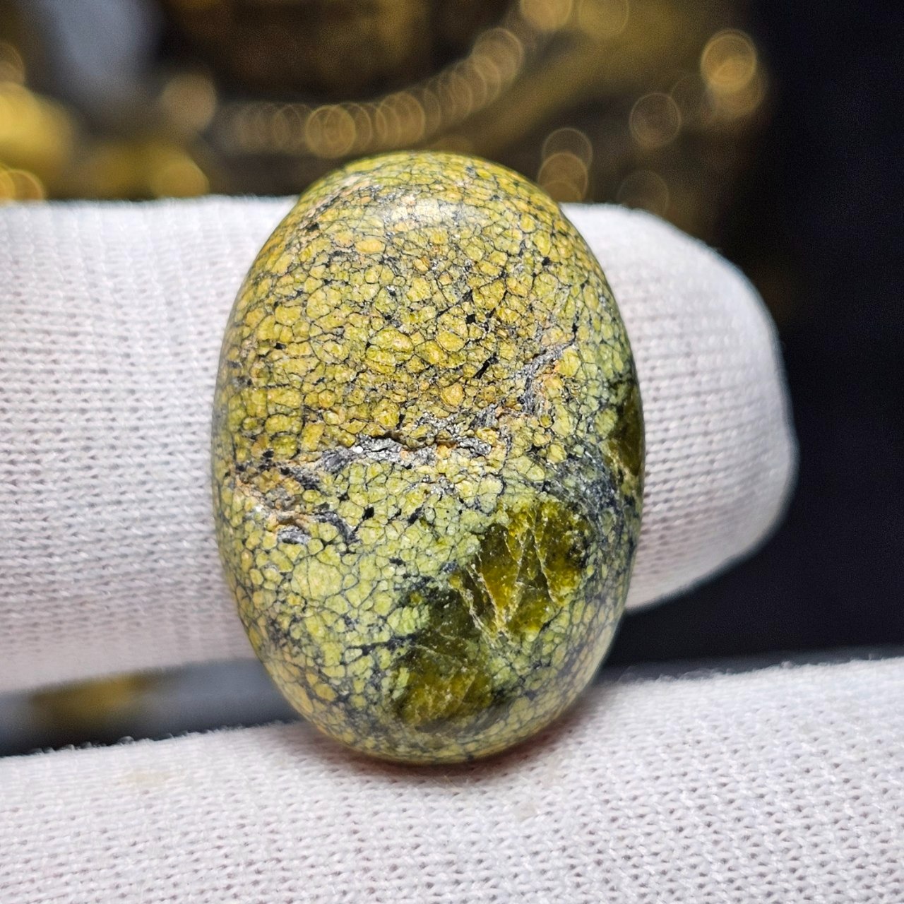 نگین سنگ طبیعی سرپانتین معدنی کد33246