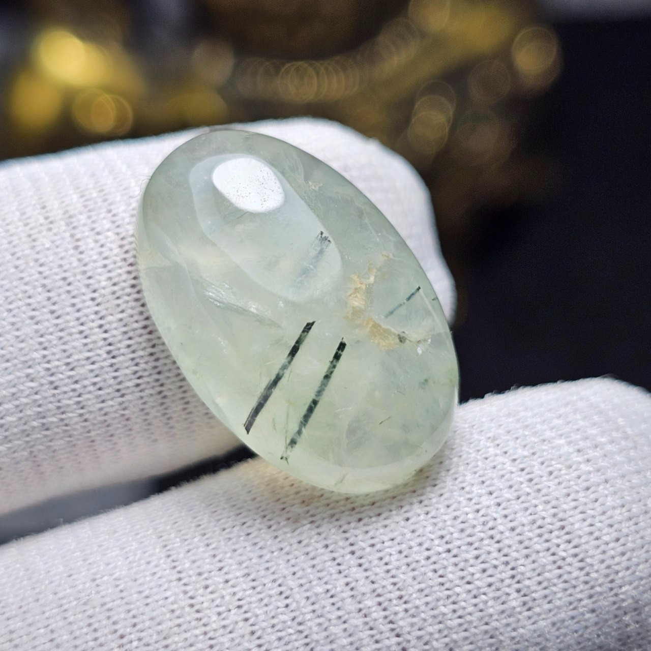 نگین سنگ طبیعی پرهنیت مودار معدنی کد33527