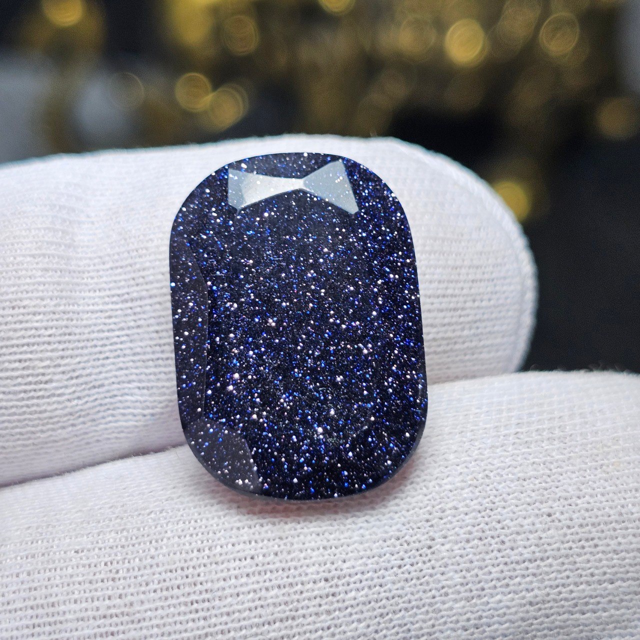  نگین سنگ دلربای شمش سرمه ای تراش فست کد34696