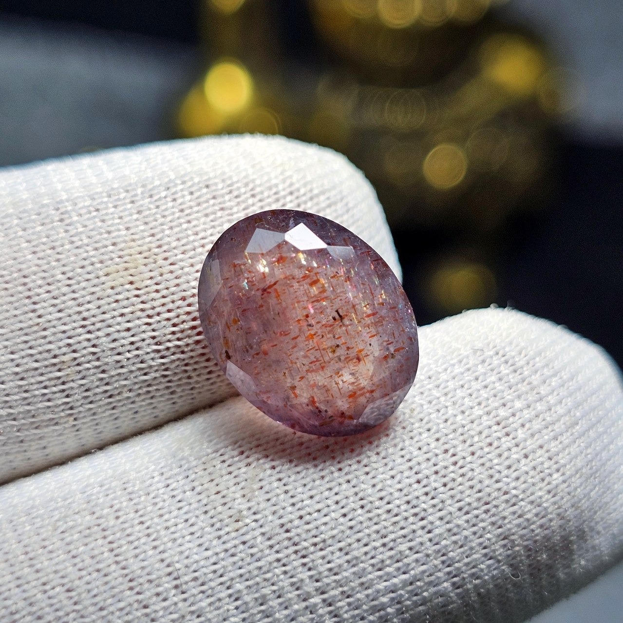 نگین سنگ طبیعی آیولایت سان استون معدنی کد34917