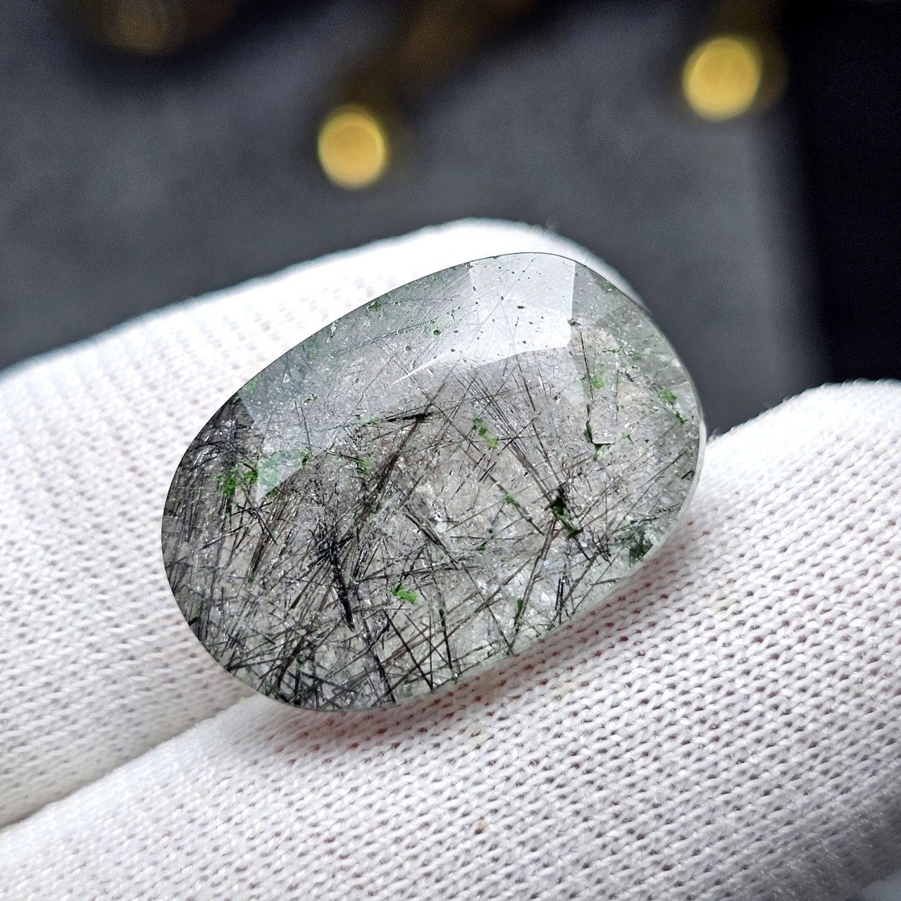 نگین سنگ طبیعی رتایل کوارتز معدنی کد35596