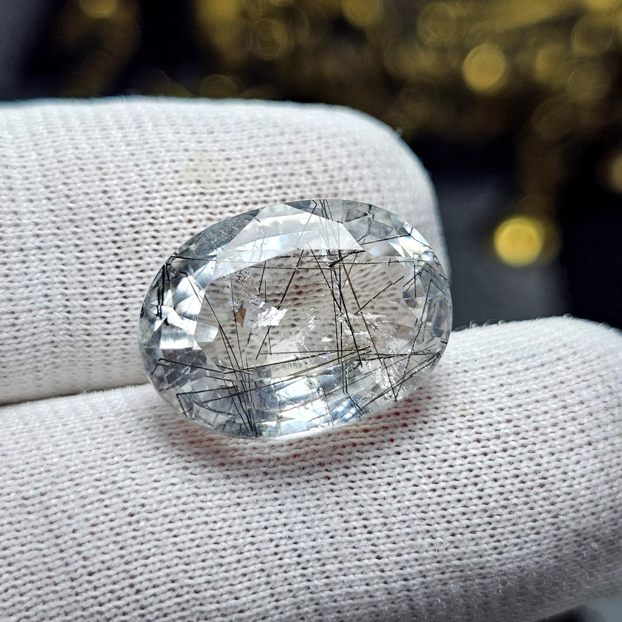 نگین سنگ طبیعی رتایل کوارتز معدنی کد35597