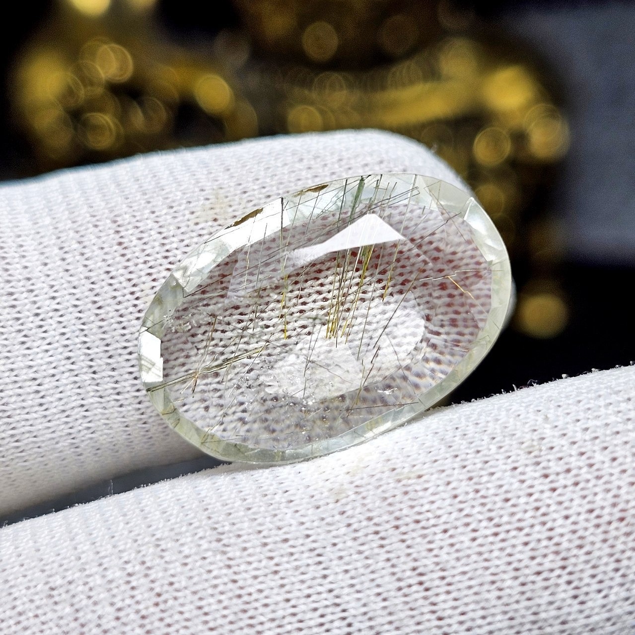 نگین سنگ طبیعی رتایل کوارتز معدنی کد35598