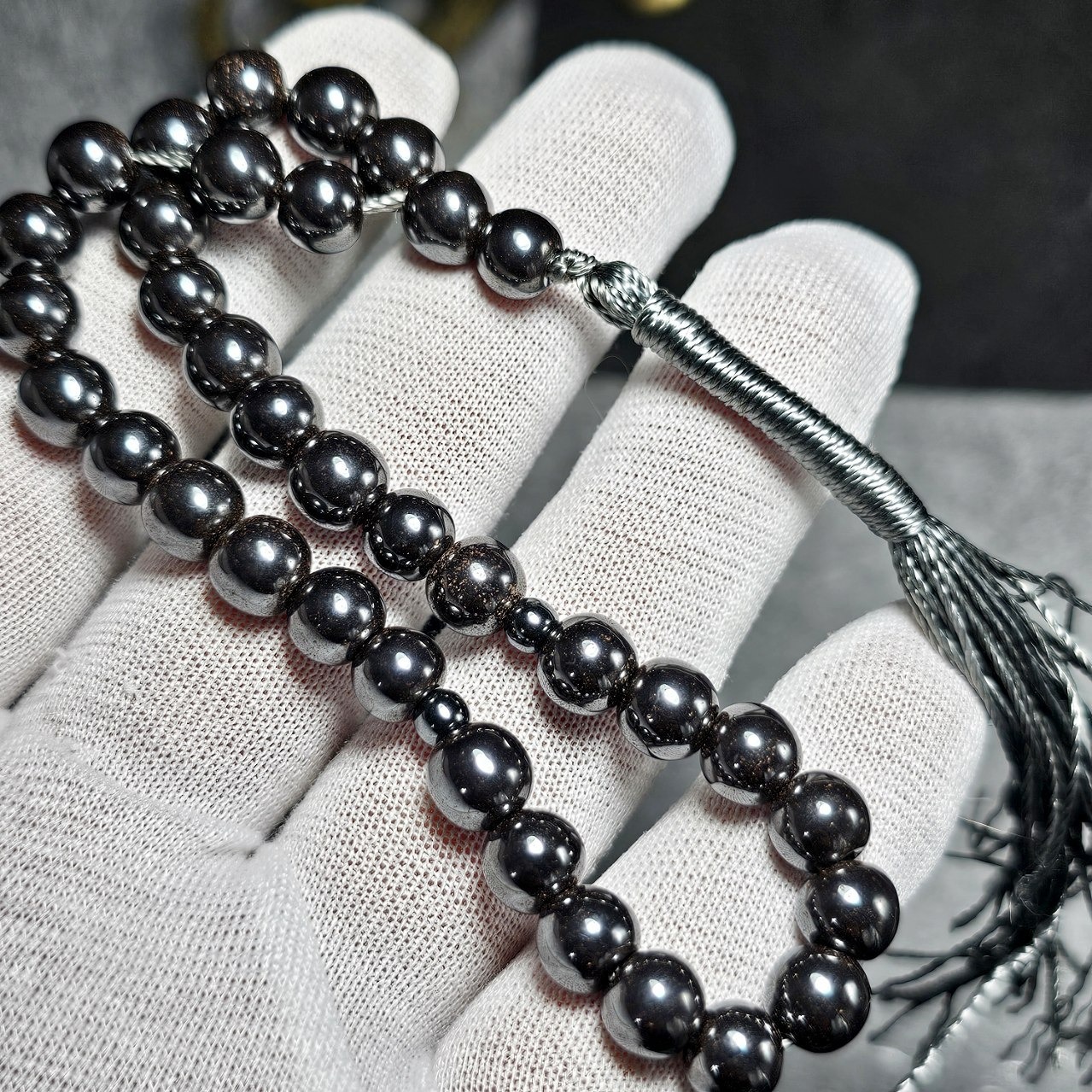  تسبیح 33 دانه حدید معدنی کد36338