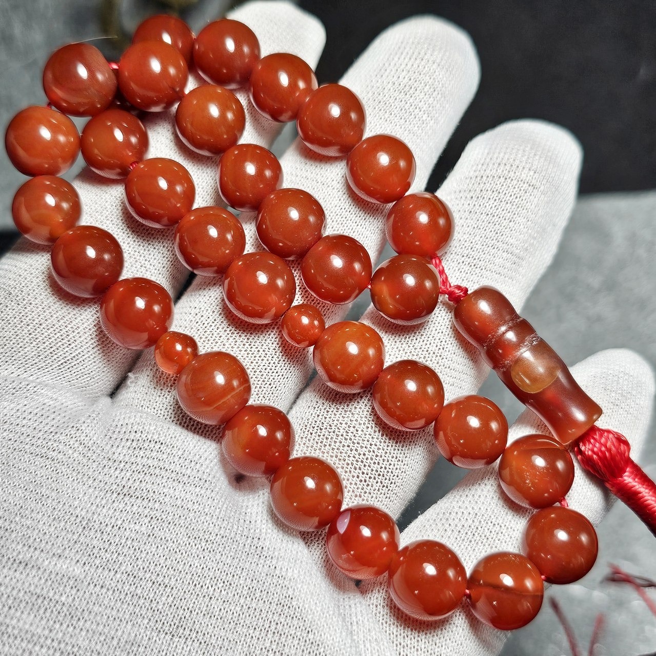  تسبیح 33 دانه عقیق معدنی کد36349