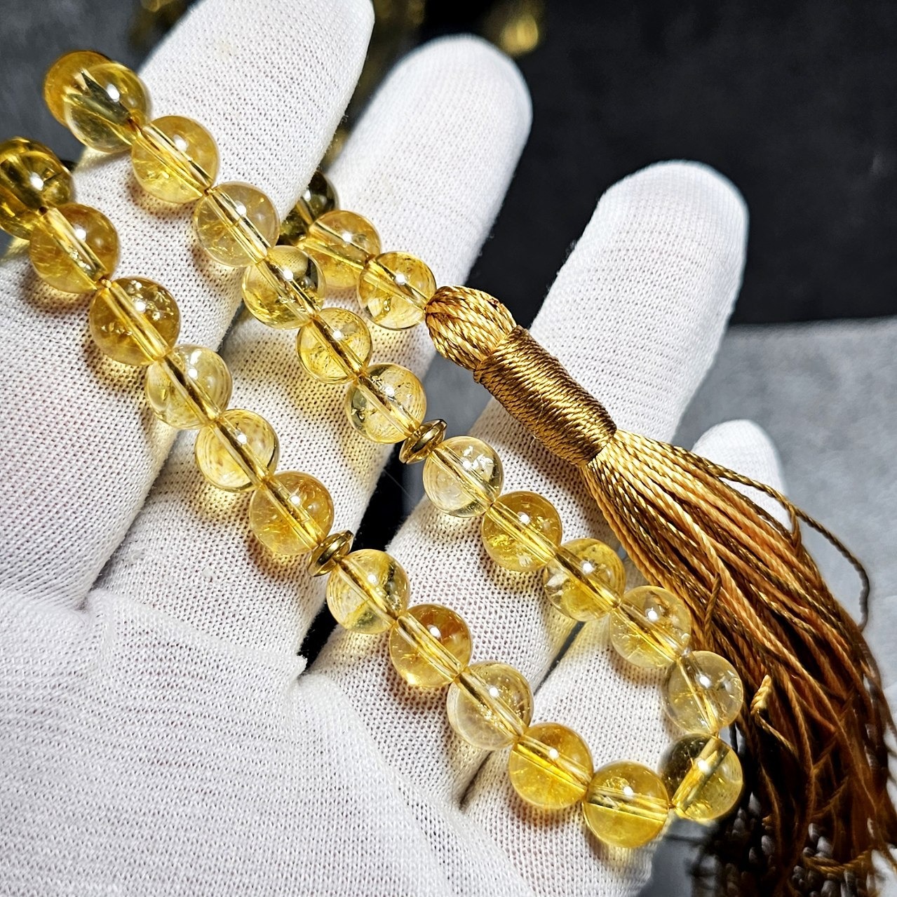  تسبیح 33 دانه سیترین معدنی کد36363