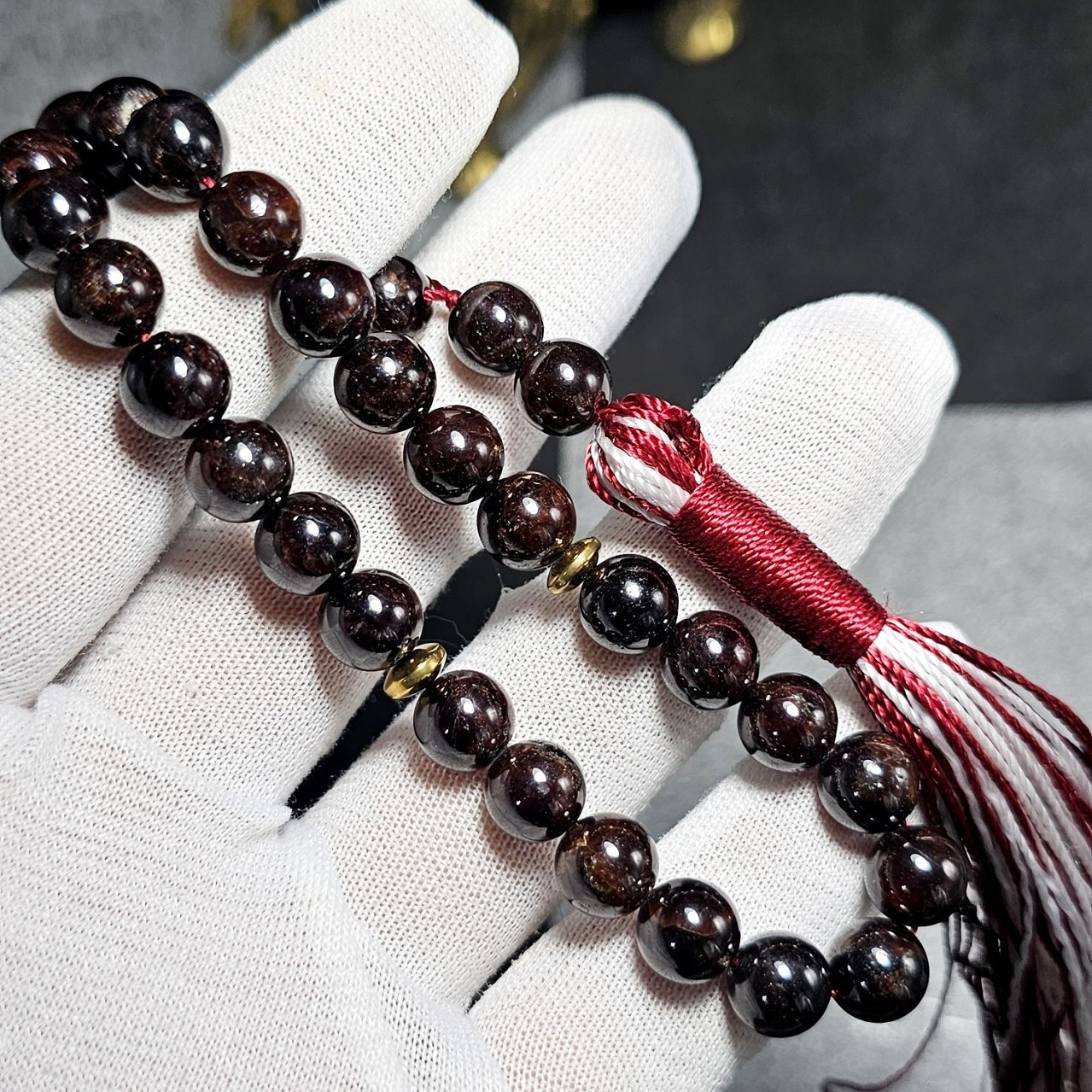 تسبیح 33 دانه گارنت معدنی کد36364