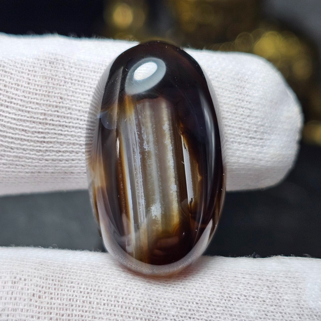 نگین سنگ طبیعی عقیق جزع سلیمانی معدنی کد37000