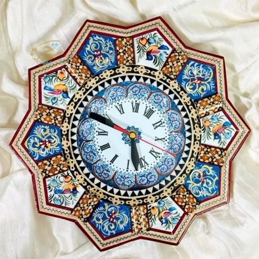 ساعت دیواری خاتم کاری