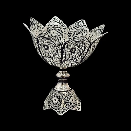ظروف ملیله کاری کاسه گیلاسی سایز 1