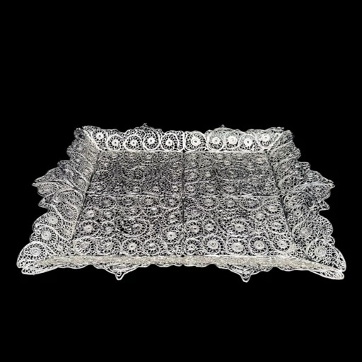 ظروف ملیله کاری سینی لبه دار