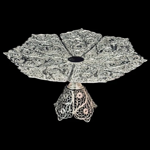 ظروف ملیله کاری شیرینی خوری 6 ضلعی بزرگ