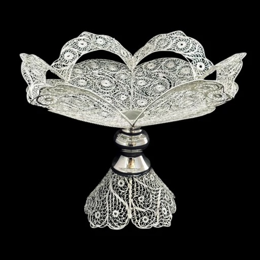 ظروف ملیله کاری شیرینی خوری لبه جدا بزرگ