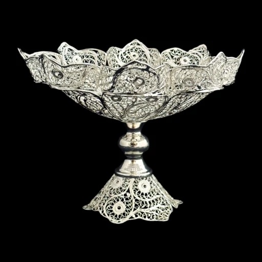 ظروف ملیله کاری میوه خوری سایز نقلی