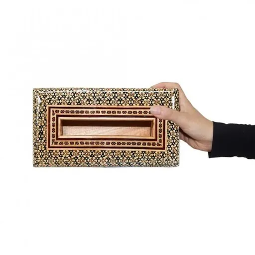 جعبه دستمال کاغذی خاتم کاری اعلا