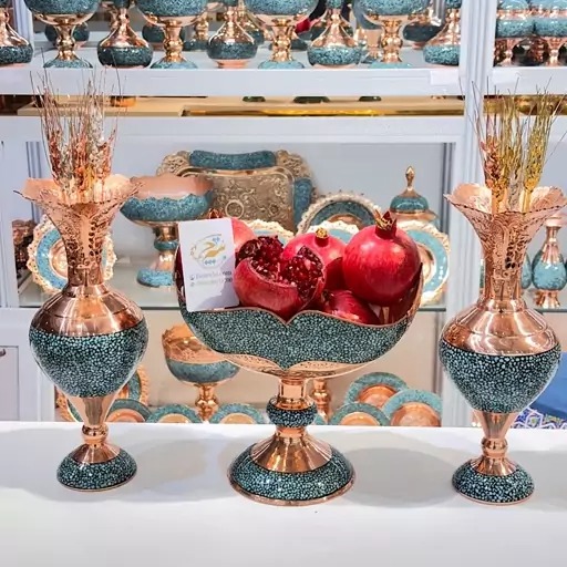 هدیه فیروزه کوبی سرویس سنبلدان و کشکول