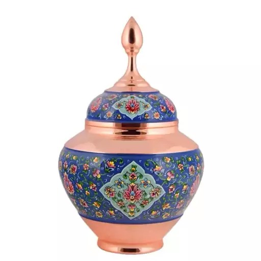 قندان مس و پرداز مدل سیبی سایز 25