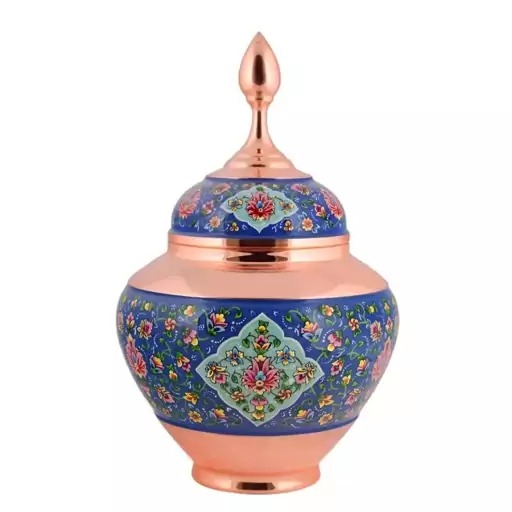 قندان مس و پرداز مدل سیبی سایز 30