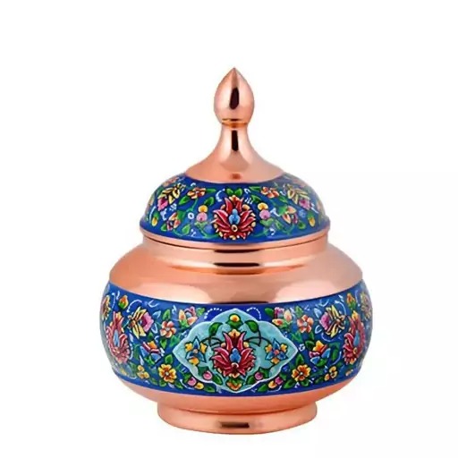 قندان مس و پرداز سایز بزرگ ارتفاع 20