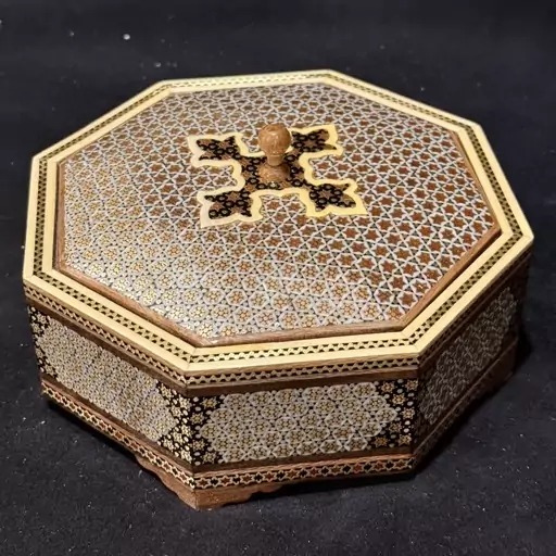 شکلات خوری خاتم کاری هشت گوش