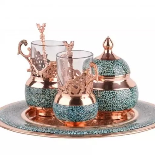 ست ظروف پذیرایی فیروزه