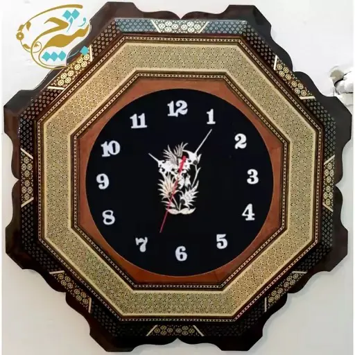 ساعت خاتم کاری دالبری شیشی با صفحه جیر مشکی