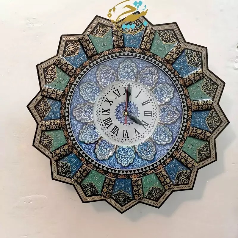 ساعت خورشیدی خاتم کاری تذهیب