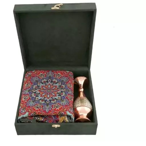 ست هدیه هدیه اداری ترمه و گلدان مس و خاتم