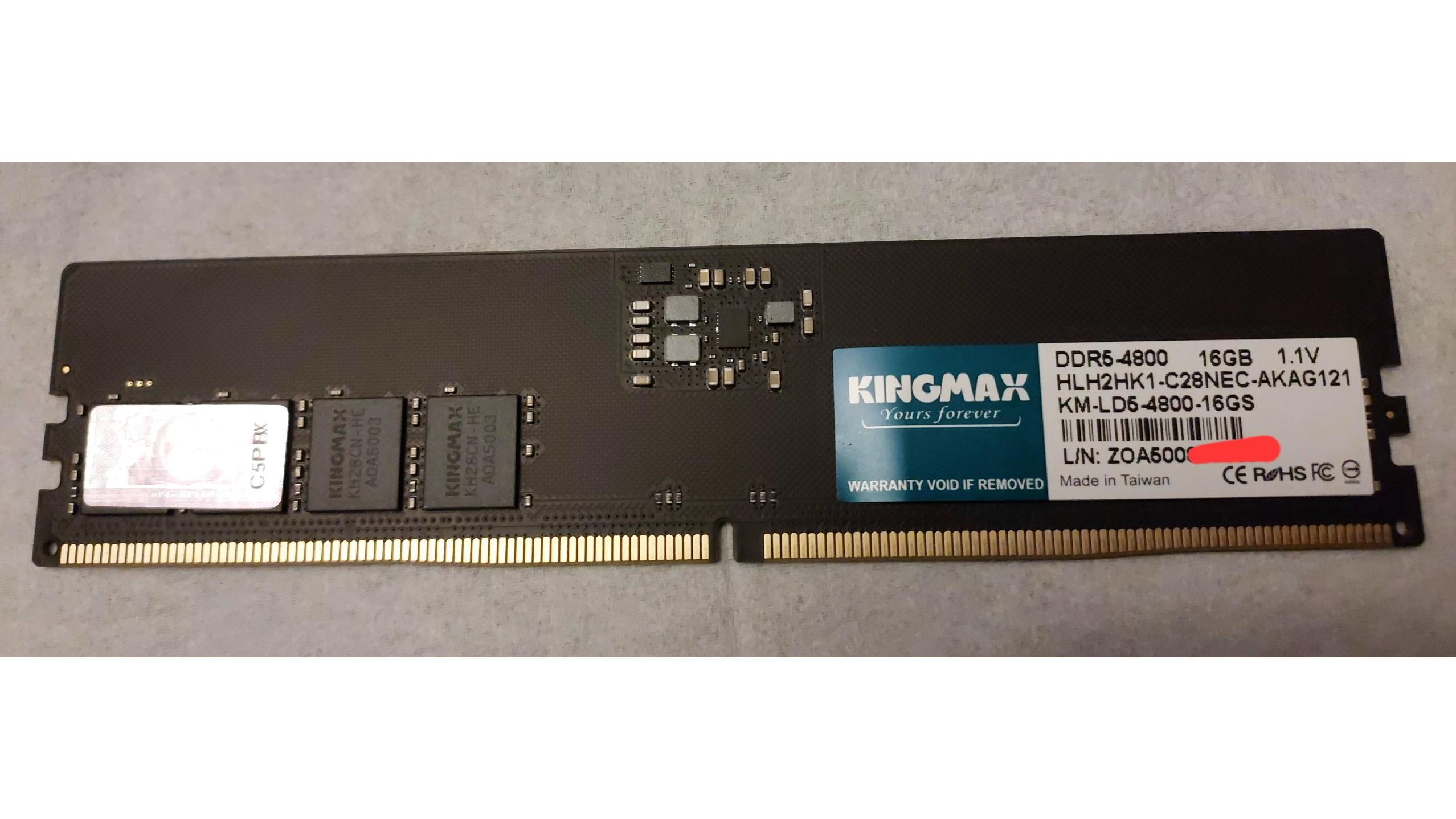 دو عدد 16 گیگ ddr5 کینگ مکس تایوان گارانتی توضیحات