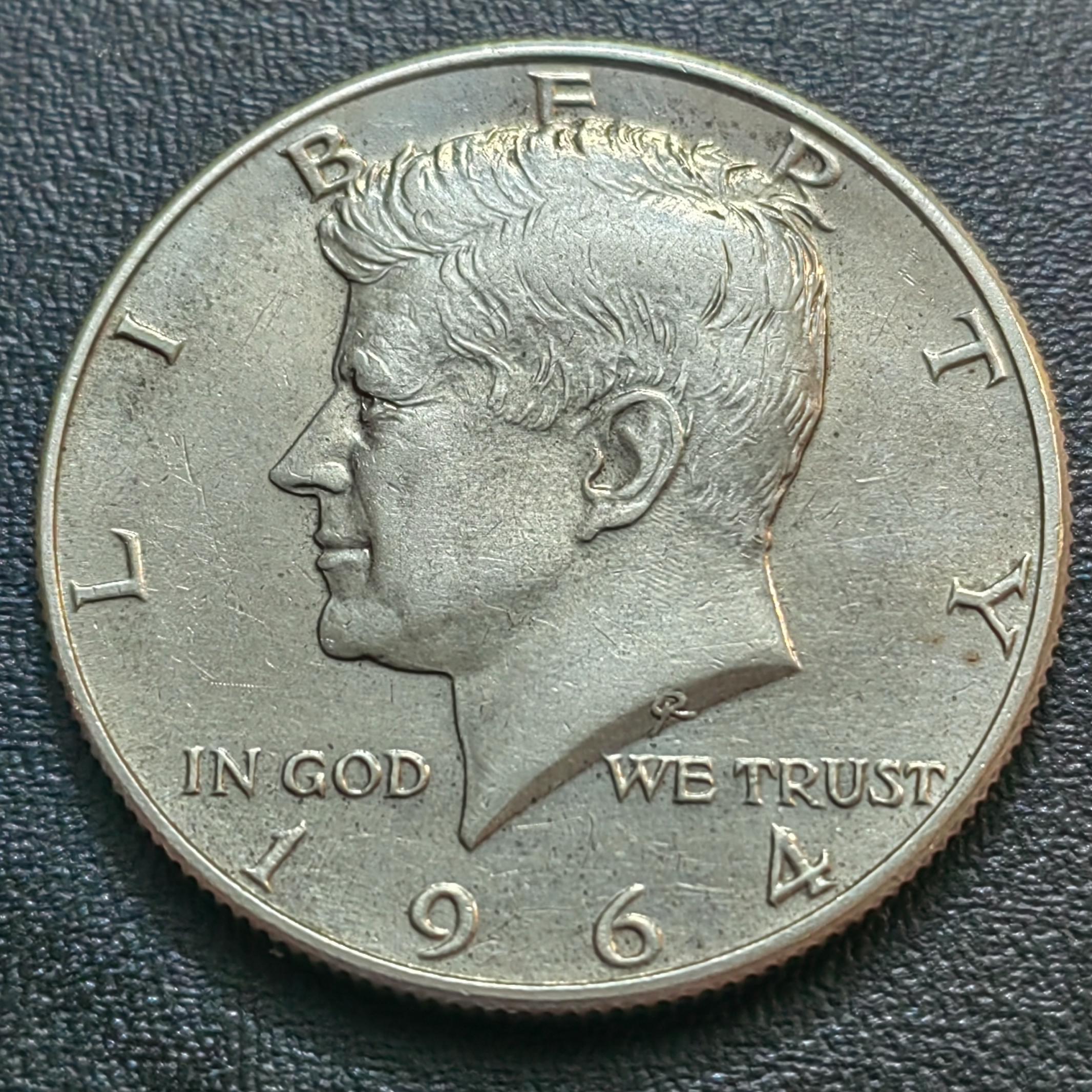 نیم دلار کندی 1964 نقره عیار بالا