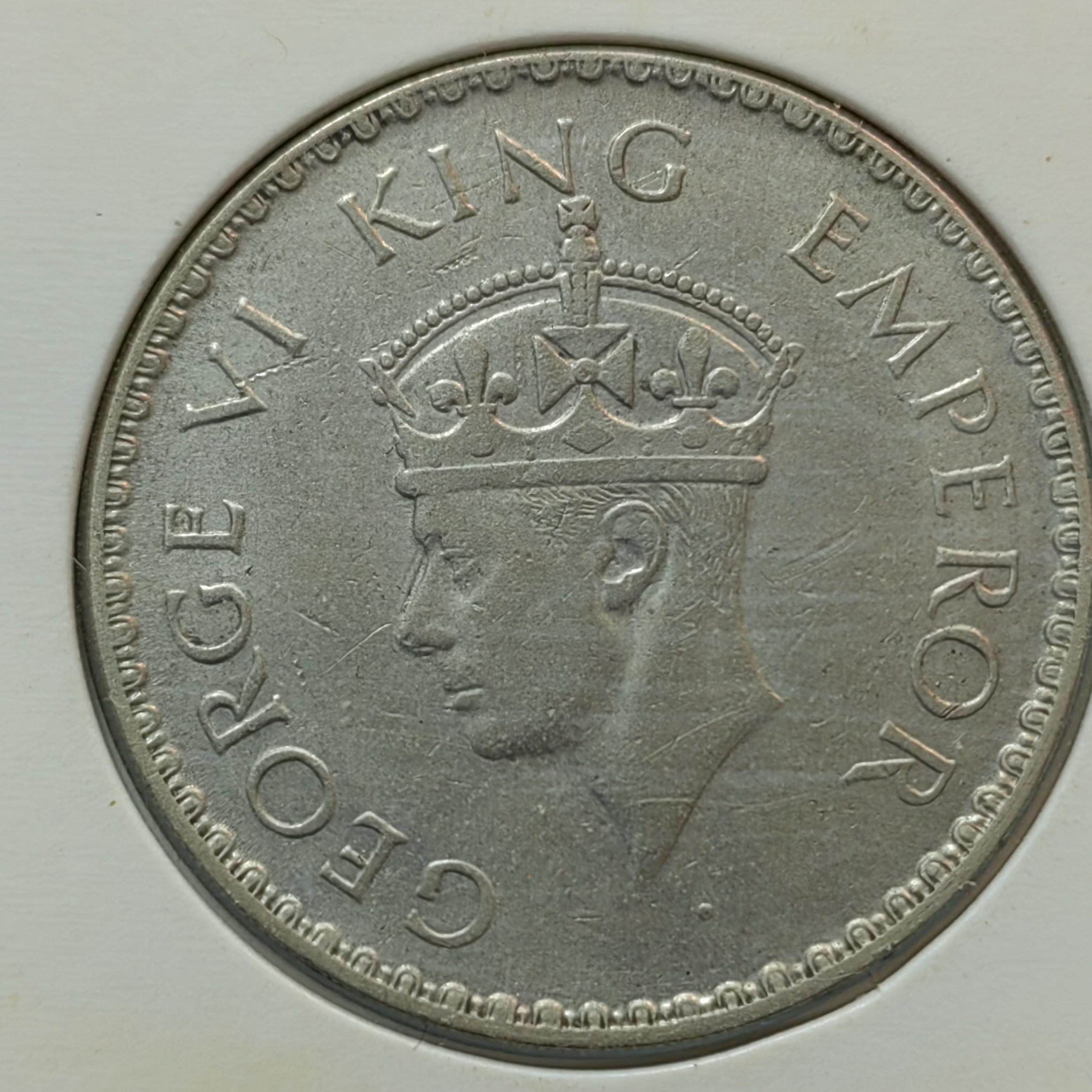 1 روپیه هند مستعمره بریتانیا 1940 نقره