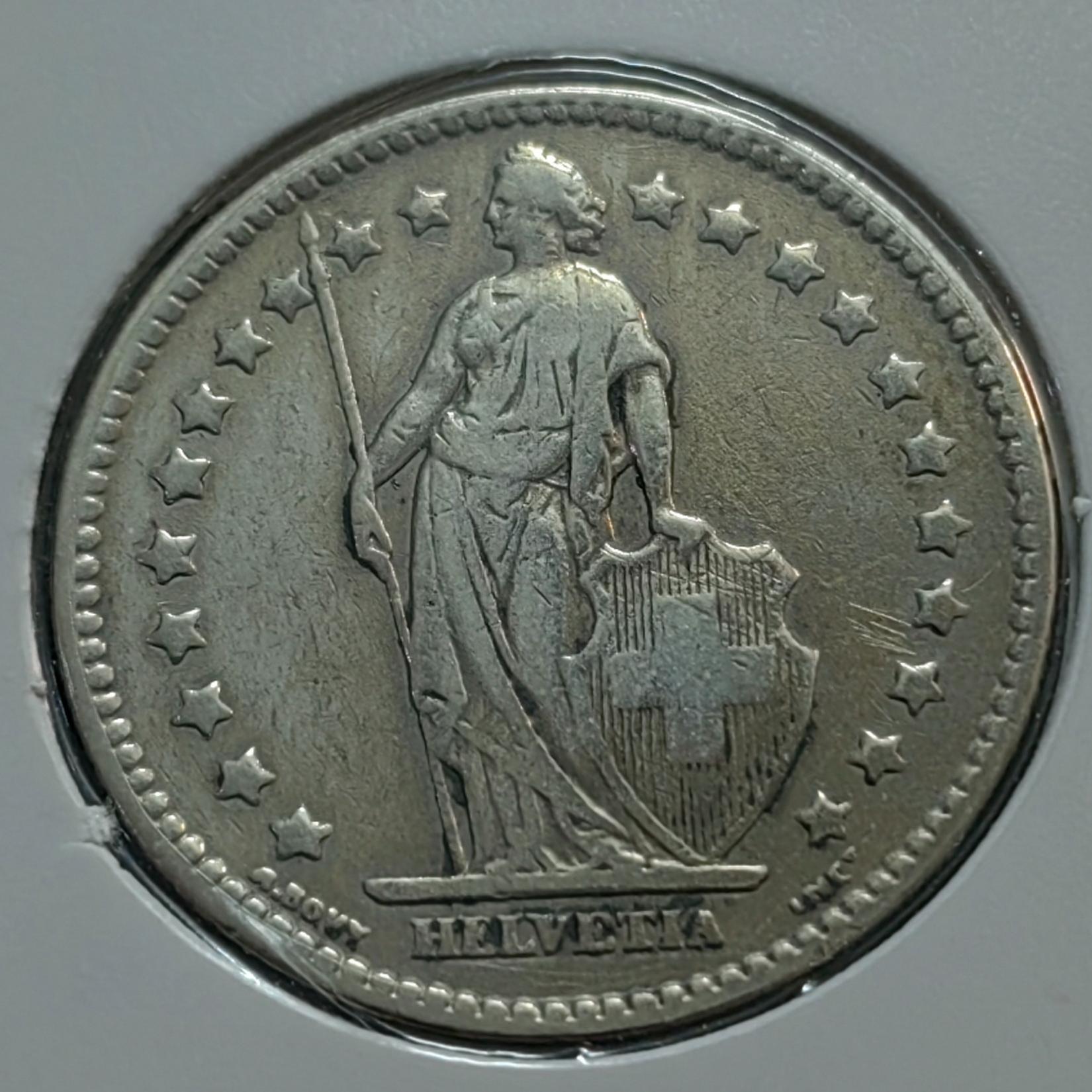 1 فرانک نقره سوئیس 1912