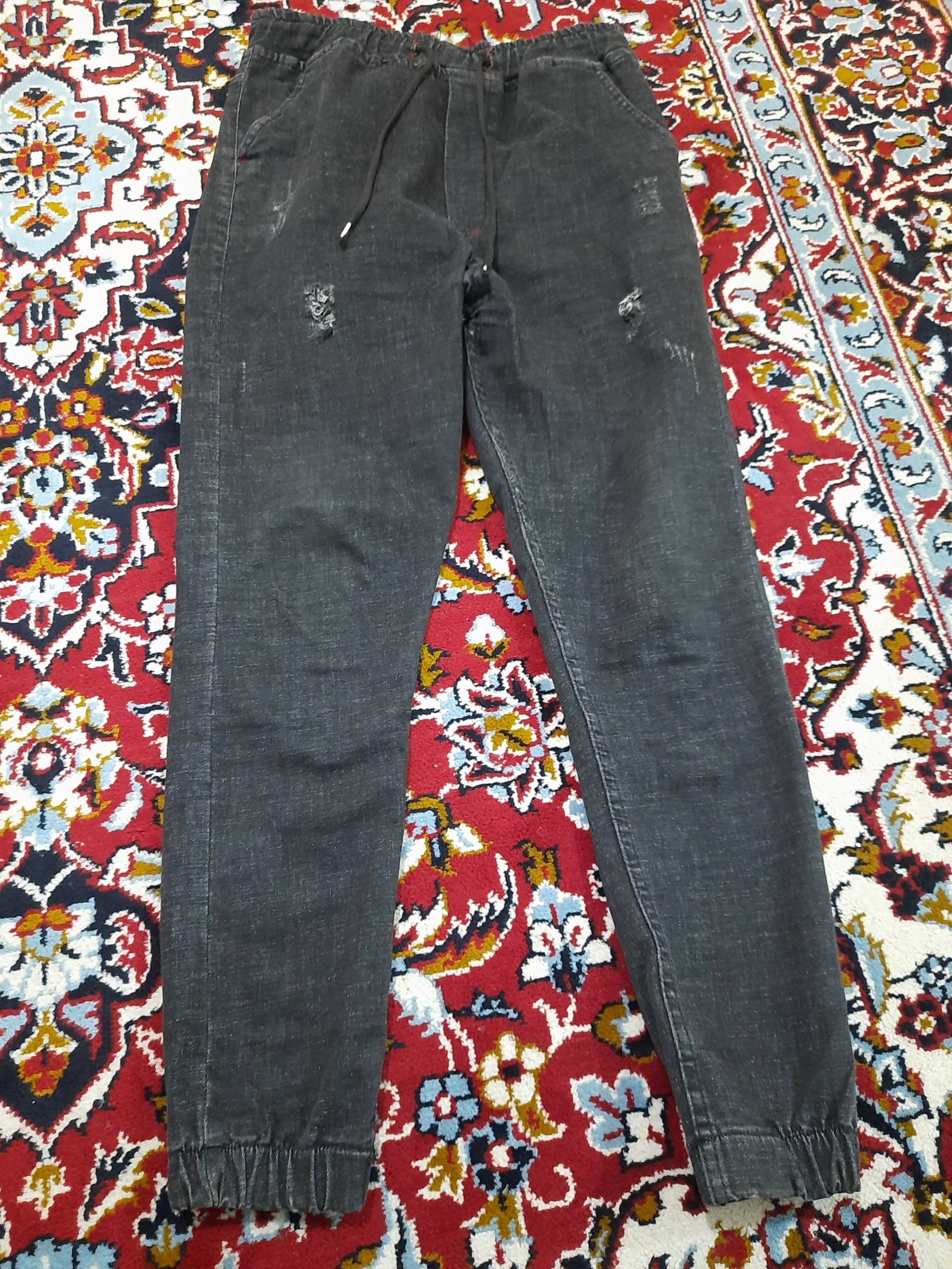 شلواراسلش جین دمپا کش کمرکش قد95