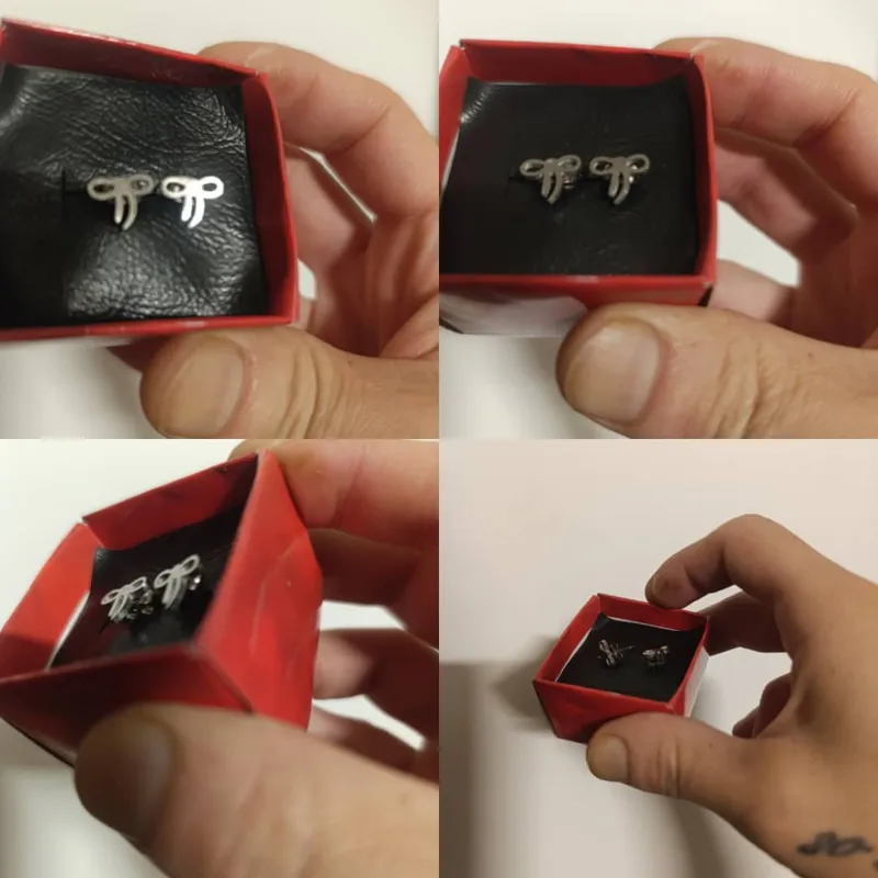 گوشواره نقره ایتالیایی دست سازاسپُرت طرح پروانه