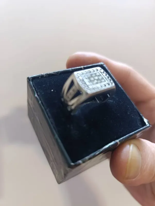 نگشتر فاخر نقره 925 ایتالیایی حدید مارکازیتی اسپرت